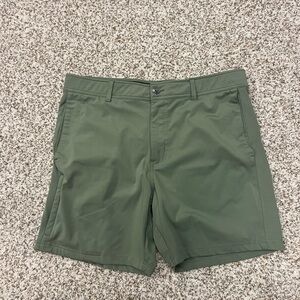 Avalanche Olive Green Men's Flat Front Shorts